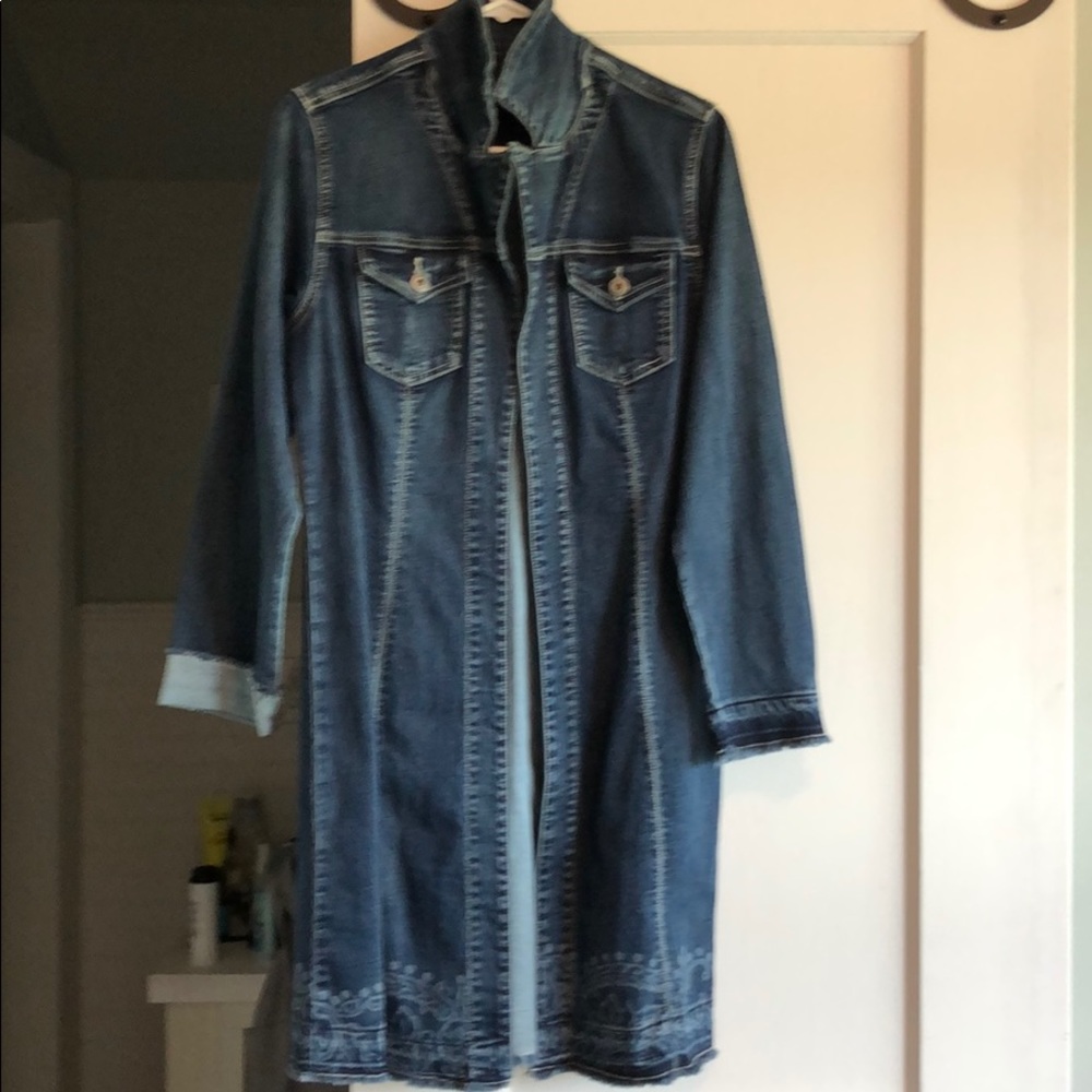 Denim long jacket medium